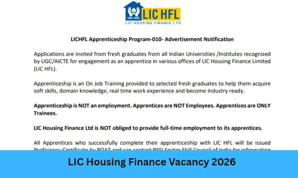 LIC Housing Finance Vacancy 2026